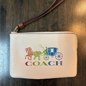 Coach Brown Interior with Multicolor Logo
